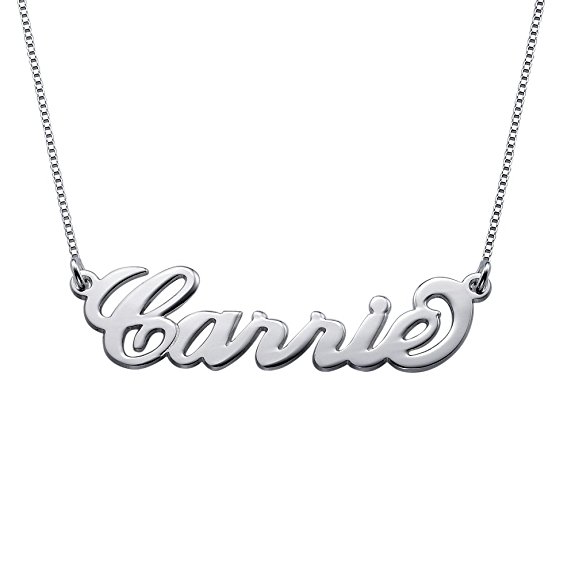 Small Name Necklace in Sterling Silver 925 - Tiny Xs Name Pendant - Custom Made with Any Name!