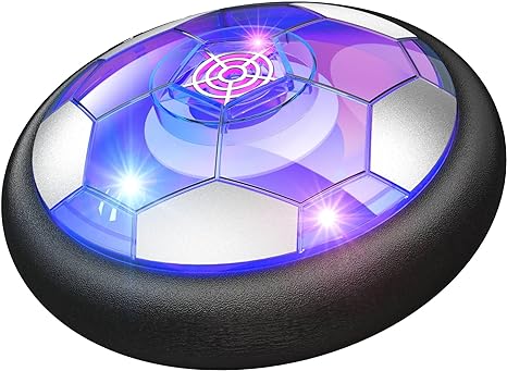 Hover Soccer Ball Kids Toys, USB Rechargeable Hover Ball with Protective Foam Bumper and Colorful LED Lights for 3 4 5 6 7 8-12 Years Old Boy Girl, Air Power Soccer Hover Ball for Kids Soccer Game