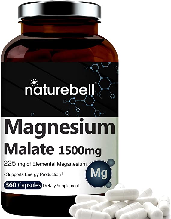 NatureBell Magnesium Malate 1500mg Per Serving, 360 Capsules, Non-GMO