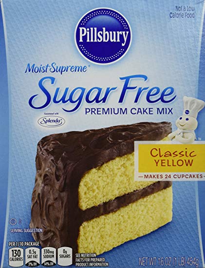 Pillsbury Sugar Free Yellow Cake Mix, 16 oz, 2 pk