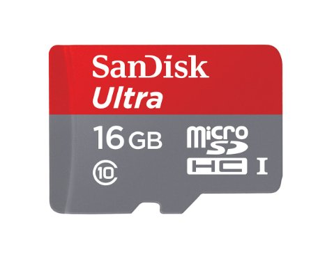 SanDisk Ultra 16GB MicroSDHC Class 10 UHS Memory Card Speed Up To 30MB/s With Adapter - SDSDQUA-016G-U46A [Old Version]