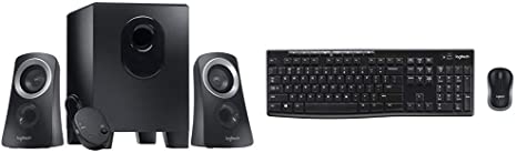 Logitech Z313 Speaker System Bundle with Logitech MK270 Wireless Keyboard and Mouse Combo - Keyboard and Mouse Included, 2.4GHz Dropout-Free Connection, Long Battery Life (Frustration-Free Packaging)