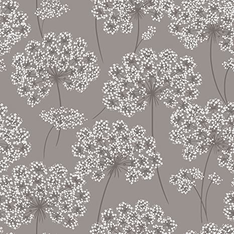 NuWallpaper NU1693 Peel & Stick Angelica Grey Peel and Stick Wallpaper