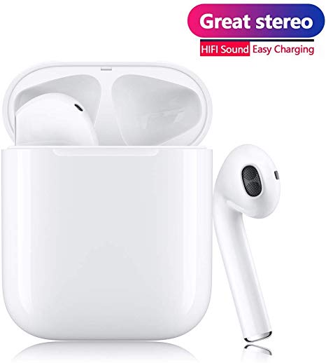 Wireless Earbuds Bluetooth 5.0 Headset Bluetooth Headphones 3D Stereo IPX5 Waterproof Pop-ups Auto Pairing Fast Charging Sports Earphone for Apple of airpods and Airpod Apple Wireless Earbuds