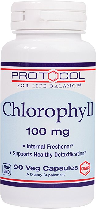 Protocol For Life Balance - Chlorophyll 100 mg - Internal Freshener Supports Healthy Detoxification - 90 Capsules