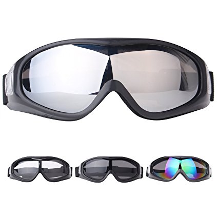 Ski Goggles, COOLOO Skate glasses with UV Protection, Wind Resistance, Anti-Glare Lens & Dust-proof Insulation