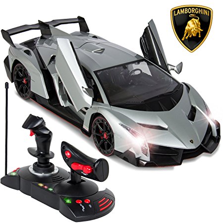 Best Choice Products 1/14 Scale RC Lamborghini Veneno Gravity Sensor Remote Control Car Silver