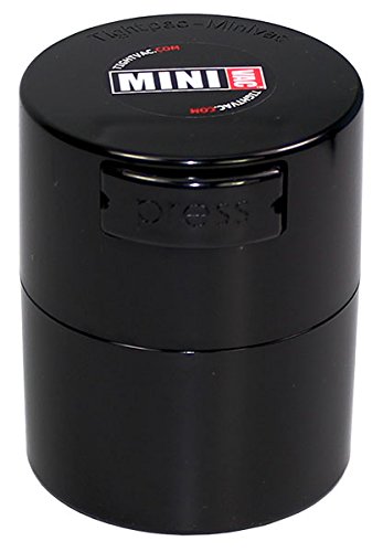 Minivac TV1-SBK - 10g to 30 gram Vacuum Sealed Container Black