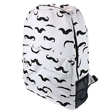 Lookatool Women Canvas Travel Satchel Shoulder Bag Backpack School Rucksack Beard