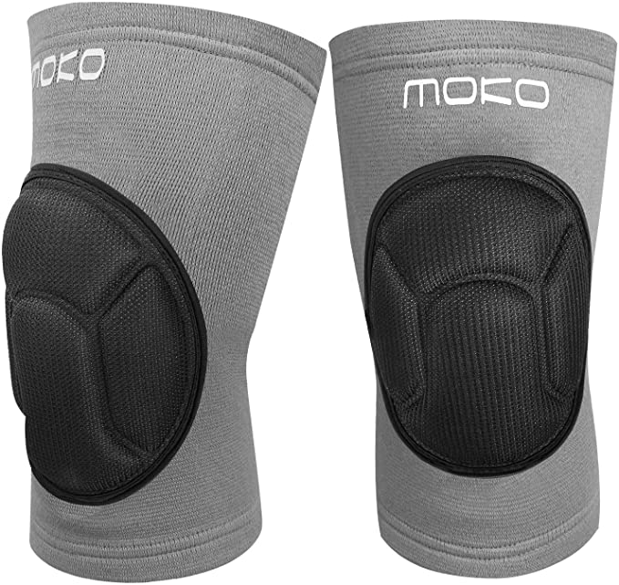 MoKo Protective Knee Pads, Professional Thick Sponge Anti-Slip Collision Avoidance Kneeling Kneepad, Outdoor Climbing Sports Riding Protector Suitable for Men Women Youth, 1 Pair, Black