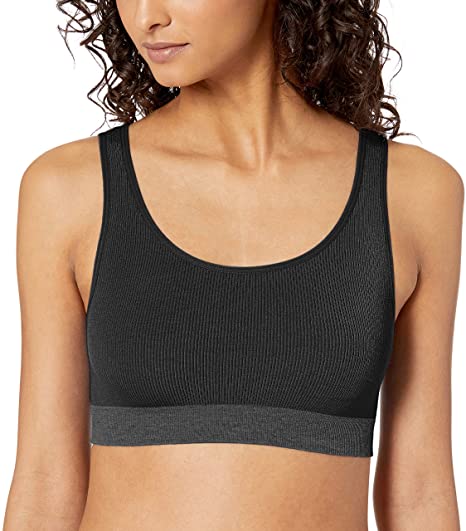 Amazon Brand - Mae Women's Seamless Low Back Light Support Bralette (for A-C cups)