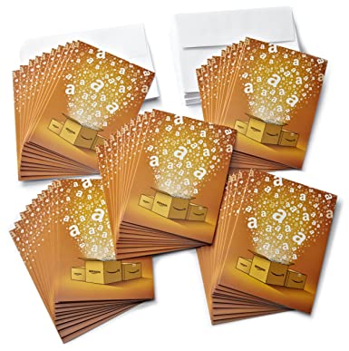 Amazon.com $5 Gift Cards, Pack of 50 with Greeting Cards (Amazon Surprise Box Design)