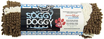 Soggy Doggy 18 by 24-Inch Slopmat, Small, Dark Chocolate