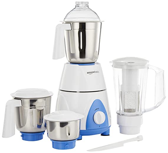 AmazonBasics Premium 750W Mixer Grinder with 3 Stainless Steel Jar   1 Juicer Jar