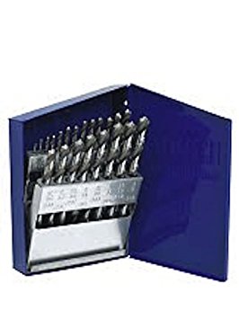 Irwin Industrial Tools 63221 Cobalt Fractional Straight Shank Jobber Length Metal Index Drill Bit Set, 21-Piece