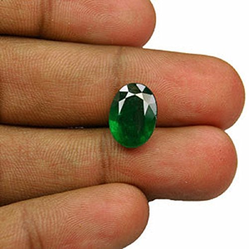 Vaibhav Gems Green Emerald Stone Certified 5.65 Ratti Cultured Certified Loose Precious Panna Gemstone