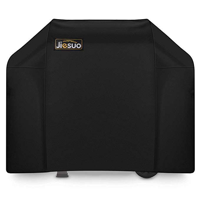 JIESUO BBQ Gas Grill Cover for Weber Spirit II 310: Heavy Duty Waterproof 51 Inch 3 Burner Weather Resistant Ripstop Outdoor Barbeque Grill Covers
