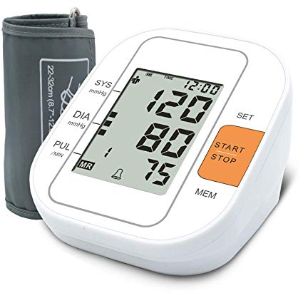 TaoQi Upper Arm Blood Pressure Monitor Upper Arm, 2 Users, 99 Sets Measuring Records Memory, Irregular Heart Rate Indicate, Pulse Rate Monitoring Meter, FDA Approved Digital BP Machine for Home Use