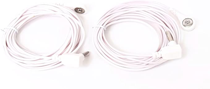 2 Pack Replacement Cords for Grounding Sheets. Fits All Popular Brands White
