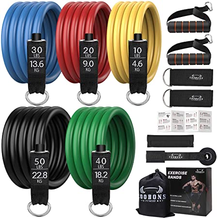 Coobons fitness discount resistance bands set