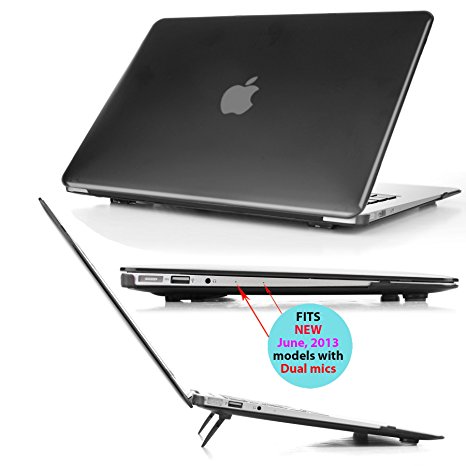 iPearl mCover Hard Shell Cover Case with FREE keyboard cover for 13.3-inch Apple MacBook Air A1369 & A1466 - BLACK