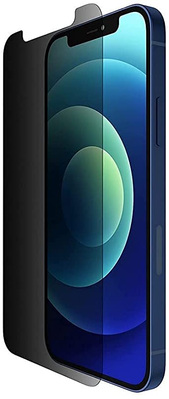 Belkin ScreenForce UltraGlass iPhone 12 Pro Max, Privacy Anti-Microbial Screen Protector with Easy Align Tray for Bubble Free, Convenient Installation