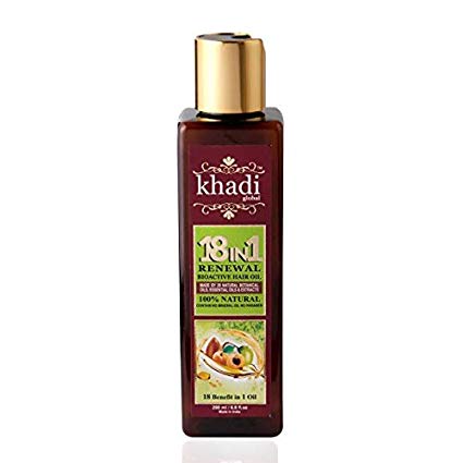 Khadi Global 18 In1 Renewal BioActive Hair Oil with 18  Natural Herbal Oils and Extracts for All Type of Hair Problem (200 ml/6.76 fl.oz)