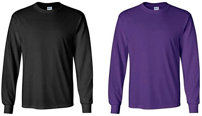 Gildan Men's Ultra Cotton Long Sleeve T-Shirt, Style G2400, 2-Pack