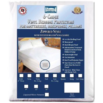 Full (9 in. Deep) 6 Gauge Vinyl Zippered Hypoallergenic, Waterproof, Certified Bed Bug Proof Mattress Encasement