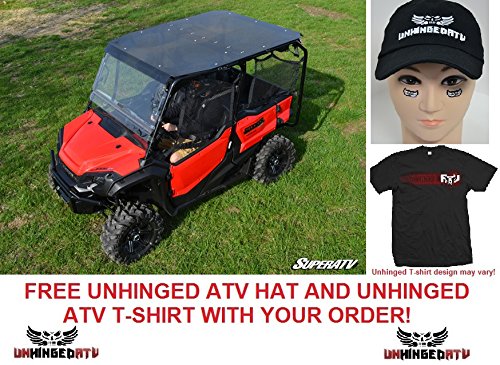 BUNDLE 2 items: Super ATV Honda Pioneer 1000 Tinted Roof with FREE Unhinged ATV T-shirt and hat!! (EXTRA LARGE)