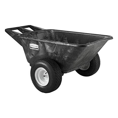 Rubbermaid Commercial Heavy Duty Big Wheel Cart, 700 lbs. Capacity, Black, FG564210BLA