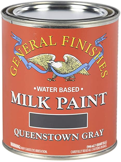 General Finishes Water Based Milk Paint, 1 Quart, Queenstown Gray