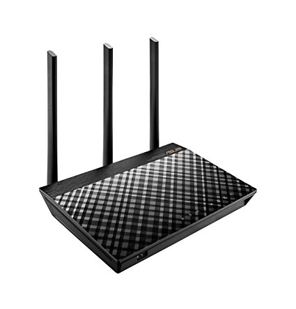 ASUS Dual-Band 3 x 3 AC1750 Wi-Fi 4-Port Gigabit Router (RT-AC66U_B1)