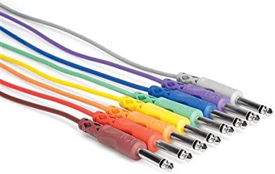 Hosa CPP-890 1/4" TS to Same Unbalanced Patch Cables, 3 Feet
