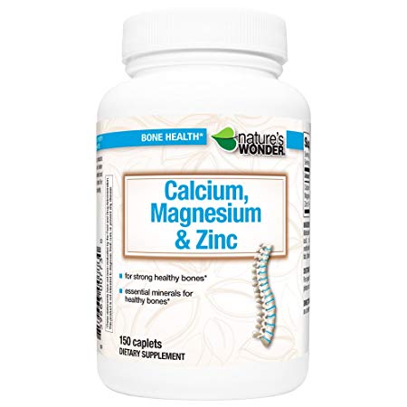 Nature's Wonder Calcium Magnesium and Zinc Supplement, 150 Count