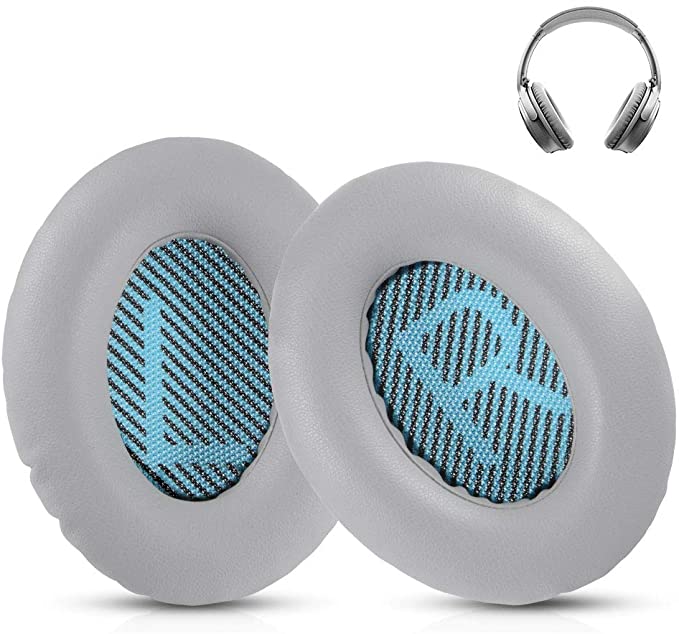 Replacement Ear Pads and Headband Cushion pad for Bose Quiet Comfort QC25 QC35 QC15 QC2 AE2 AE2i AE2w SoundTrue SoundLink Headphones (Grey)