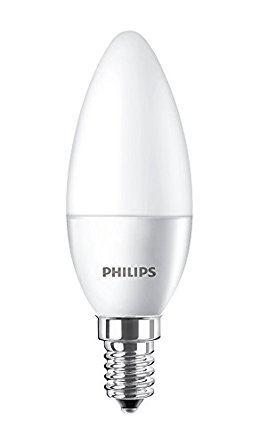Philips E14 Small Edison Screw LED Candle Light Bulb, 4 W, 230 V - Warm White, Pack of 10