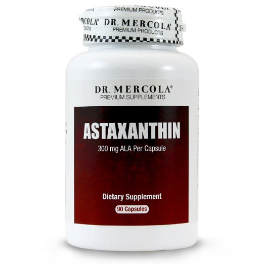 Mercola Astaxanthin Antioxidant with 300 mg ALA per capsule - 90 Capsules