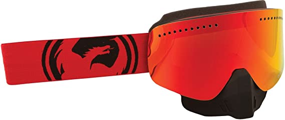 Dragon NFX Goggle RED/Black Split W/RED ION. Lens,One Size, 722-1729