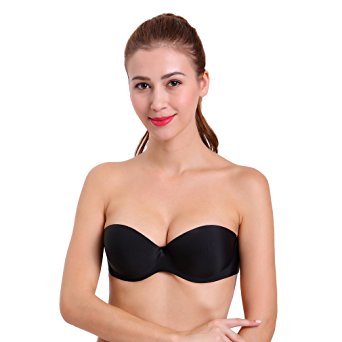 Womens Ladies Sexy Reusable Invisible Magic Strapless Self Adhesive Push-up Bra Stick On Gel Backless Silicone Bras