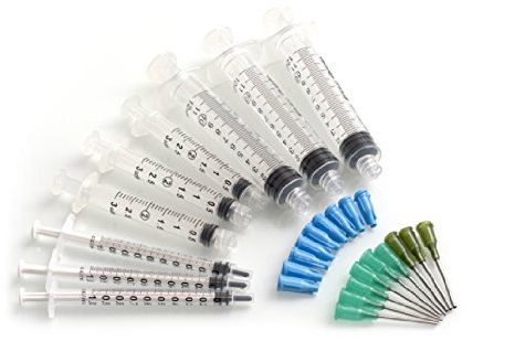 3 Pack - 10ml, 3ml, 1ml Syringes with 14Ga and 18Ga Blunt Tip Needles and Caps - Great for Refilling and Measuring E-Liquids, E-cigs, E-juice, Vape
