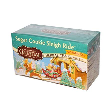 Celestial Seasonings Sugar Cookie Sleigh Ride Tea Bags, 20 ct