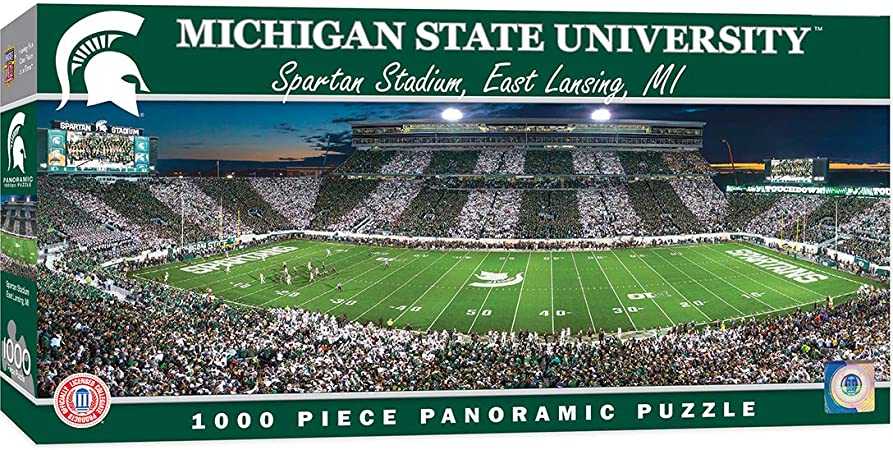 MasterPieces NCAA Michigan State Spartans, Stadium Panoramic Jigsaw Puzzle, 1000 Pieces