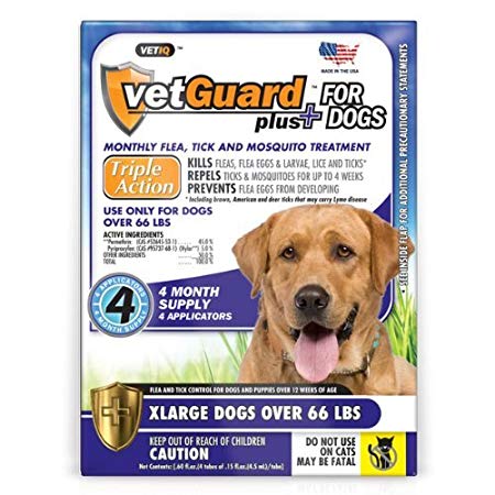 VetGuard Plus For Dogs XLarge over 66 LBS 4 Month Supply
