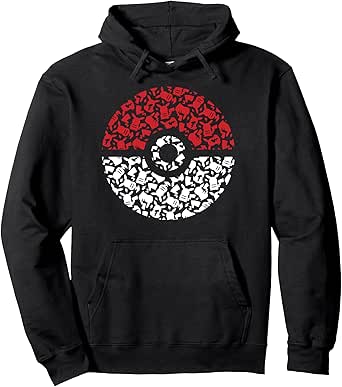 Pokémon - Pokeball Pikachu Pattern Pullover Hoodie