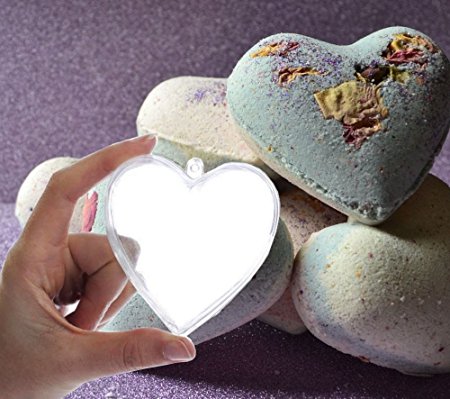 Tyoungg Plastic Heart Shape Bath Bomb Mold 5 Sets (80mm hearts)