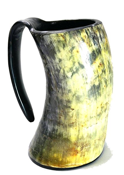 AleHorn 20oz Handcrafted Extra Large Viking Cup Drinking Horn Tankard