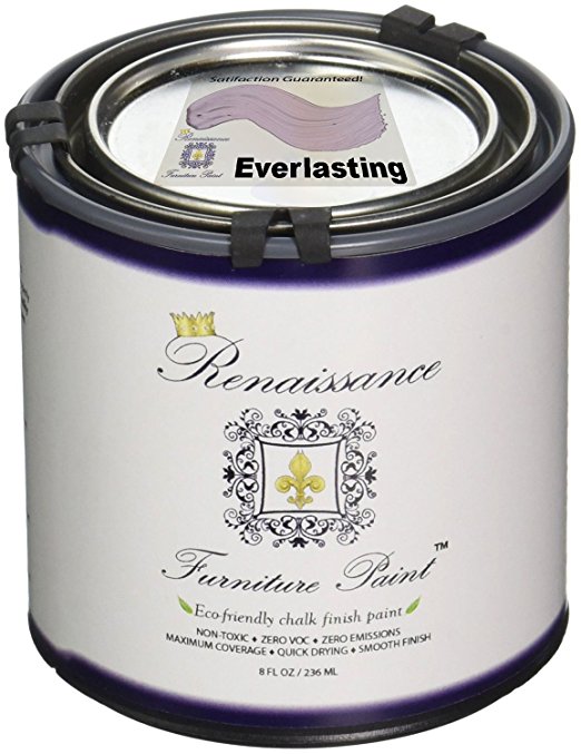 Renaissance Chalk Furniture Paint 1/2 Pint - Non Toxic, Eco-Friendly, Superior Coverage - Everlasting (8oz)