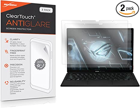 BoxWave Screen Protector Compatible with ASUS ROG Flow Z13 (2022) (Screen Protector by BoxWave) - ClearTouch Anti-Glare (2-Pack), Anti-Fingerprint Matte Film Skin for ASUS ROG Flow Z13 (2022)