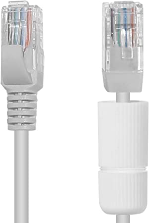 Hiseeu 160Ft Cat5e PoE Ethernet Cable,Network Cable with RJ45 Waterproof Connector,Different Network Cable Joints on Both Sides,1Gigabit/Sec,Compatible PoE Cameras and NVR System,RJ45-B-50